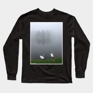 'Swans in Fog' Long Sleeve T-Shirt